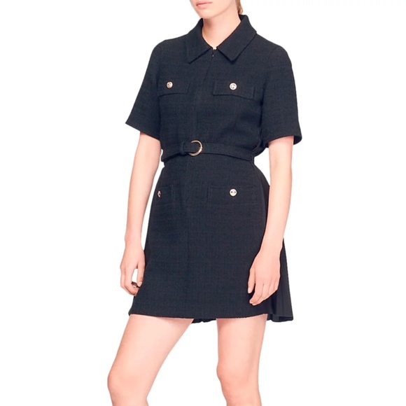 Nour Tweed Shirt Dress - Picture 1 of 4